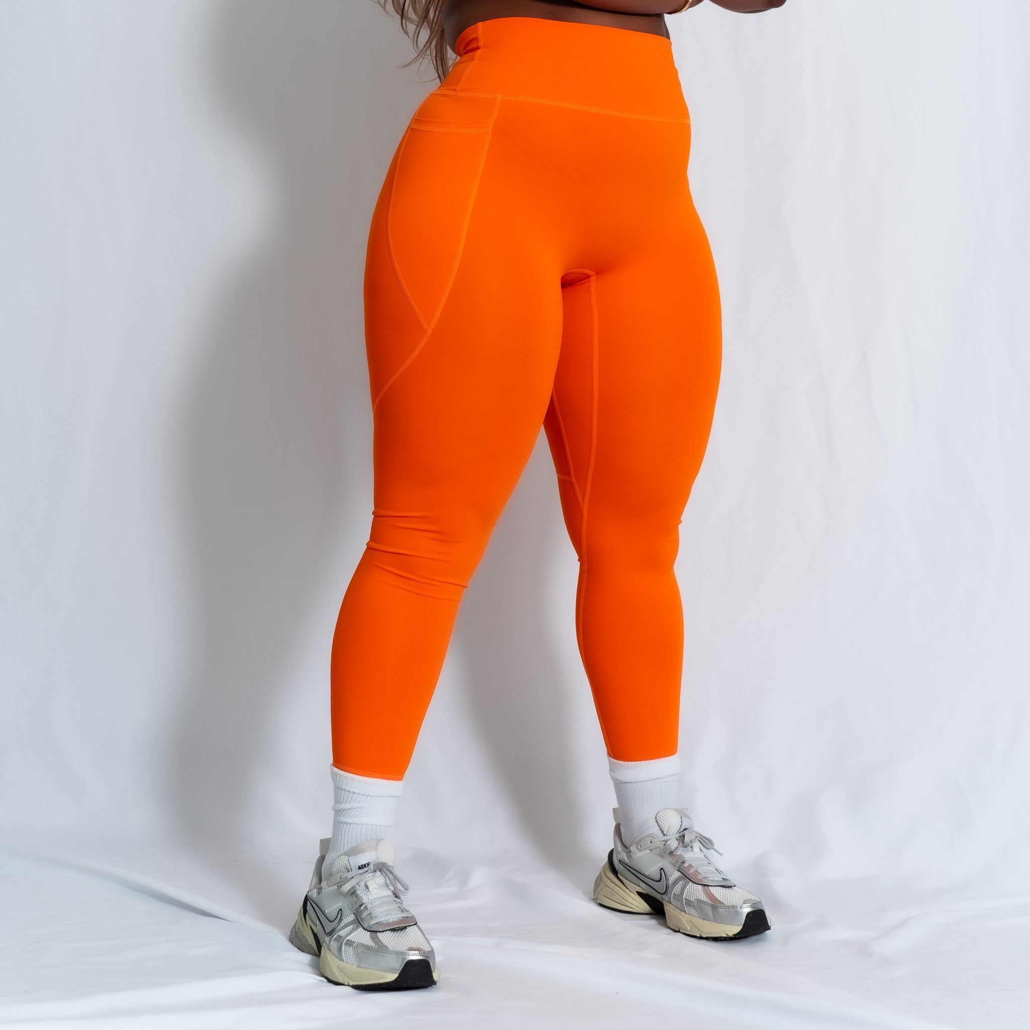Resilient Pocket Leggings Orange