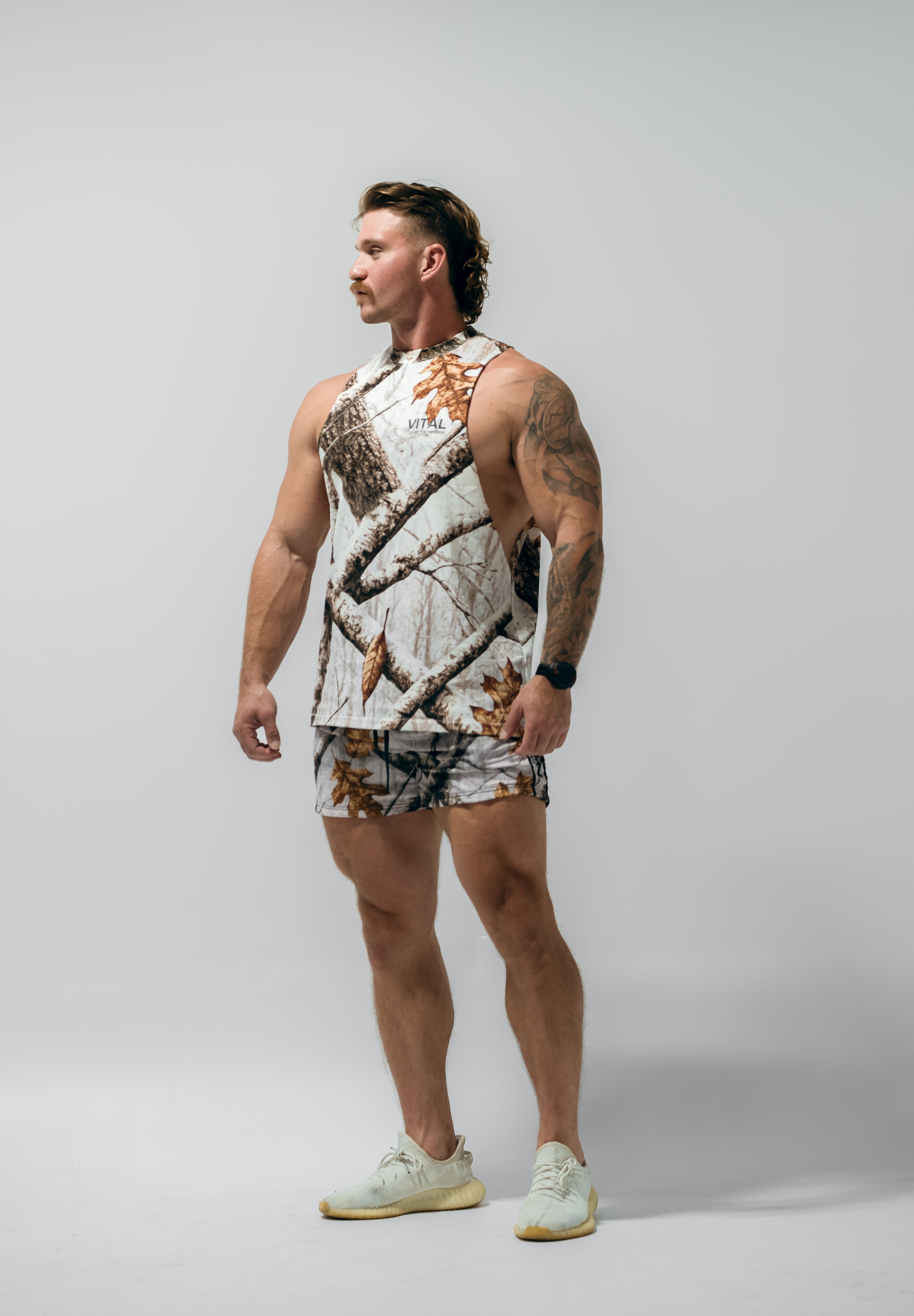 Cut Off Tank - Snow Camo