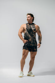 Cut Off Tank - Black Camo
