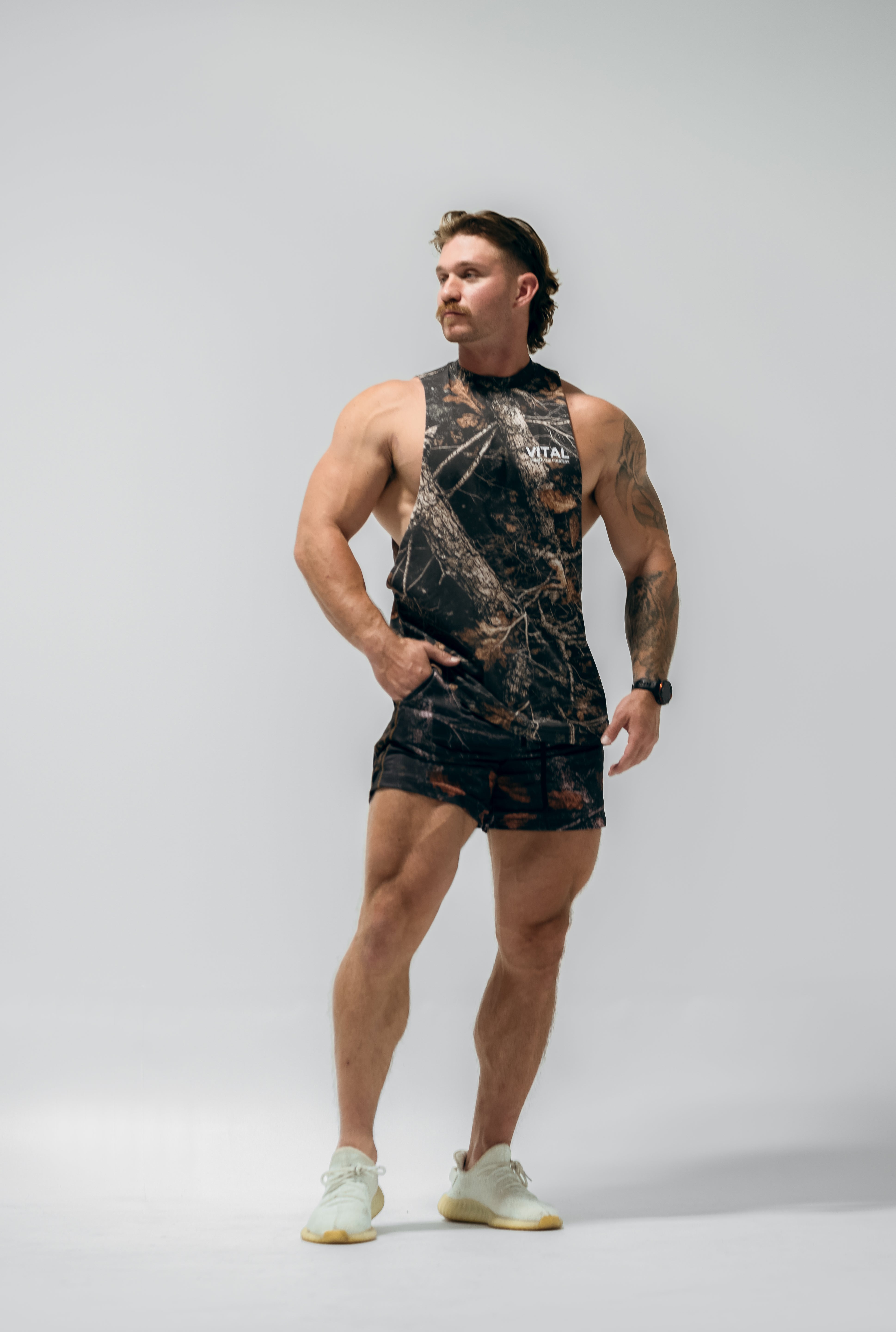 Cut Off Tank - Black Camo