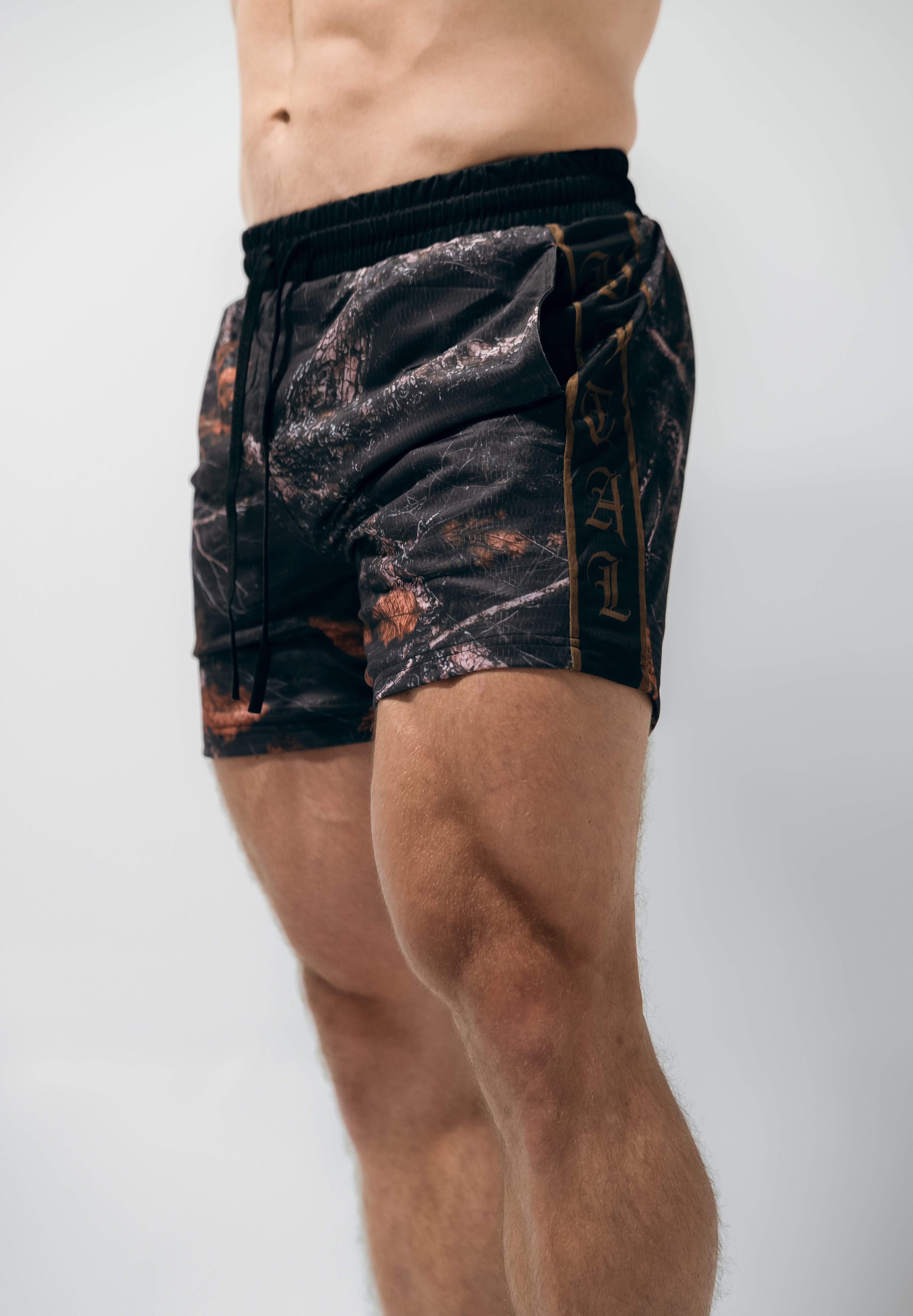 Combat Mesh Shorts 5" - Black Camo OE