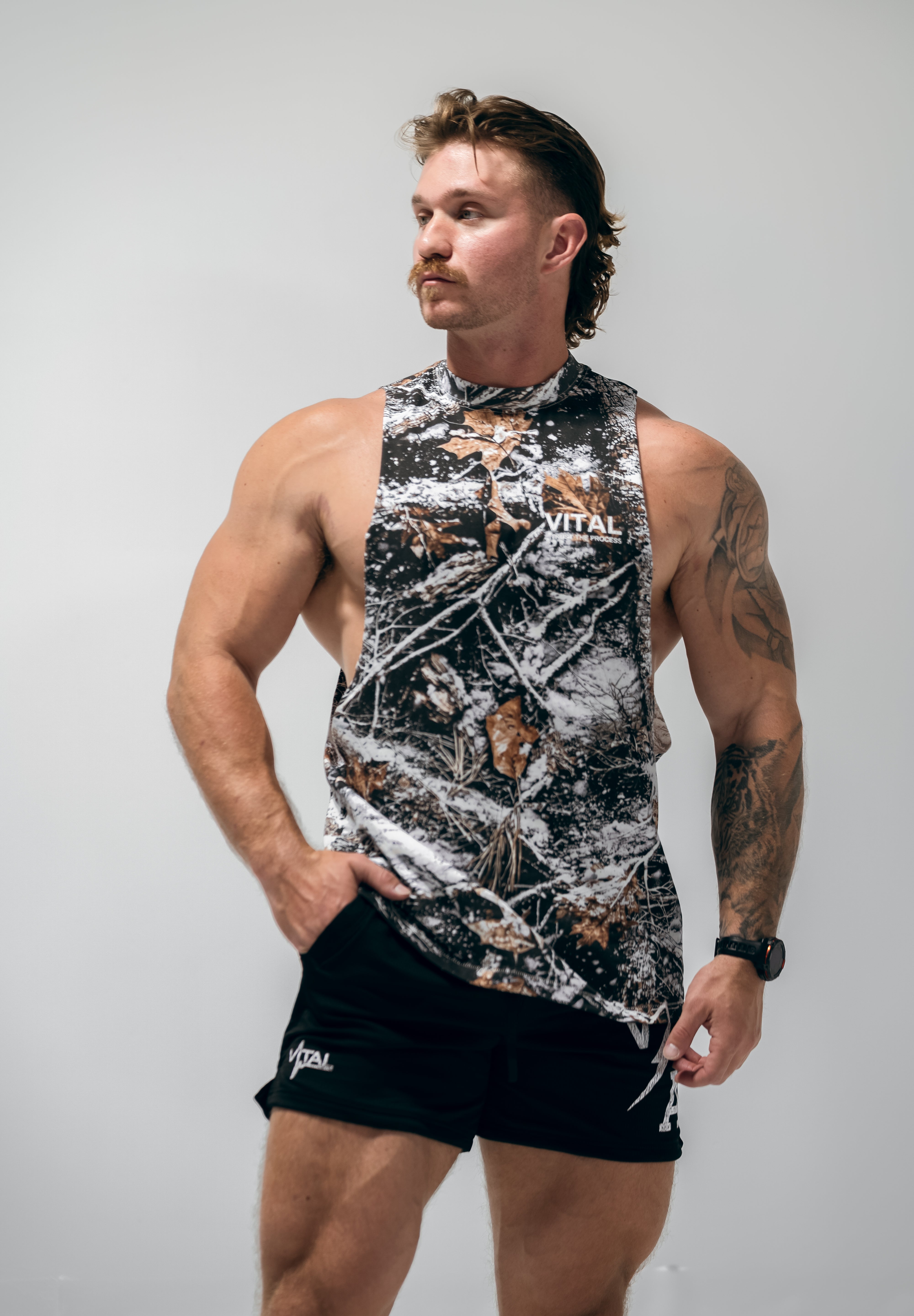 Cut Off Tank - Arctic Camo