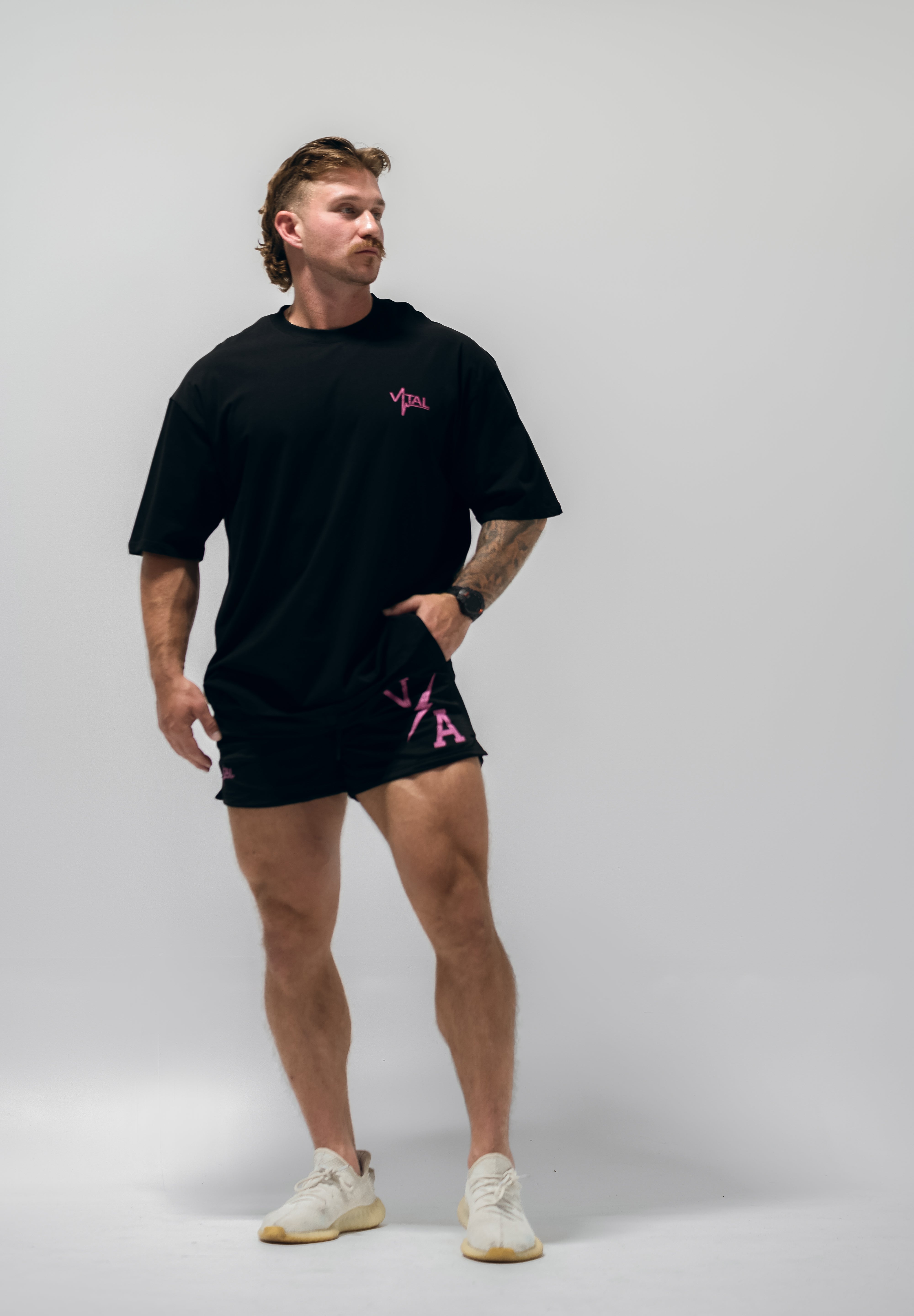 Oversized Pump Cover T-Shirt - TTP Distressed Pink