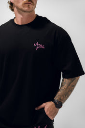 Oversized Pump Cover T-Shirt - TTP Distressed Pink