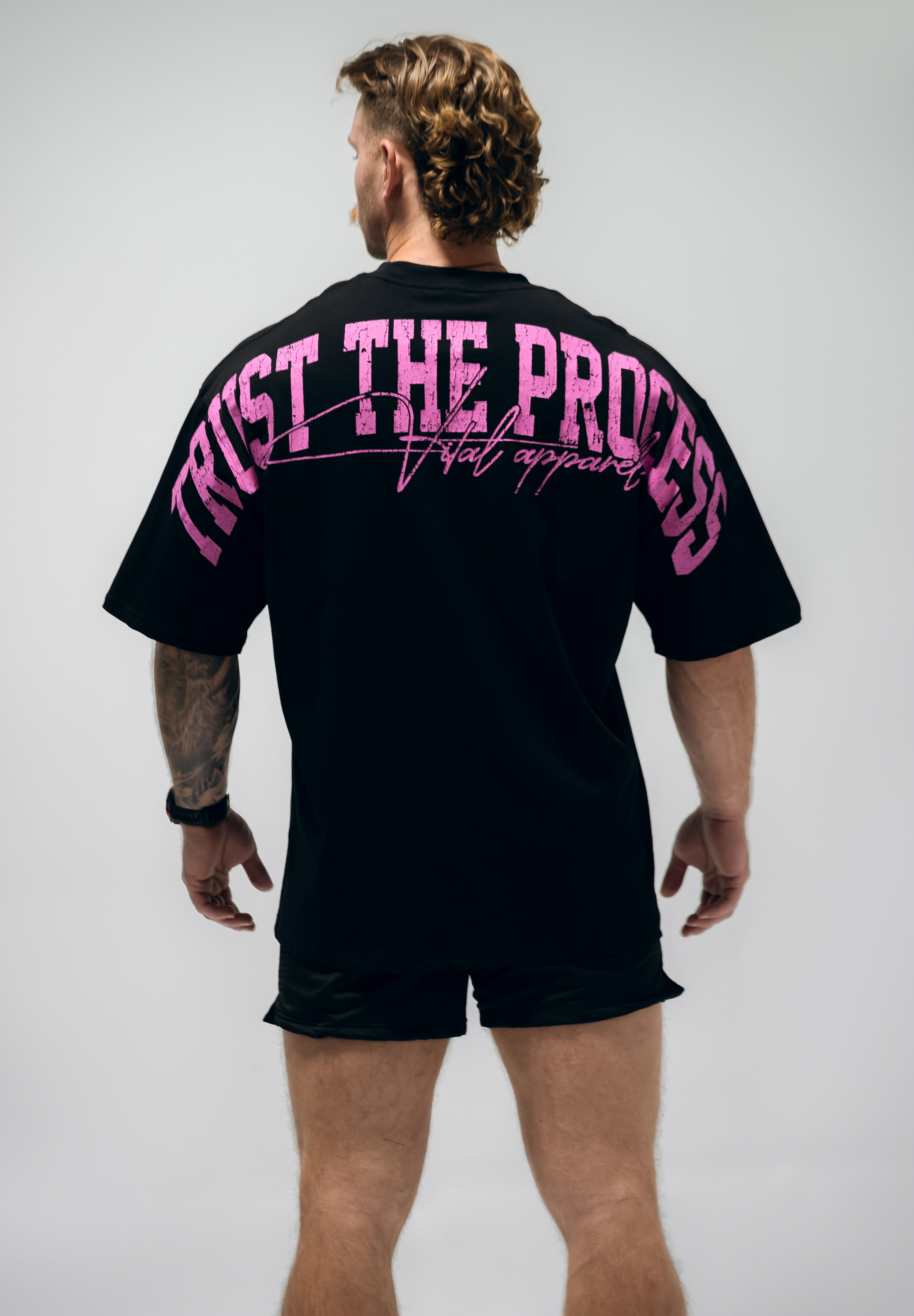 Oversized Pump Cover T-Shirt - TTP Distressed Pink