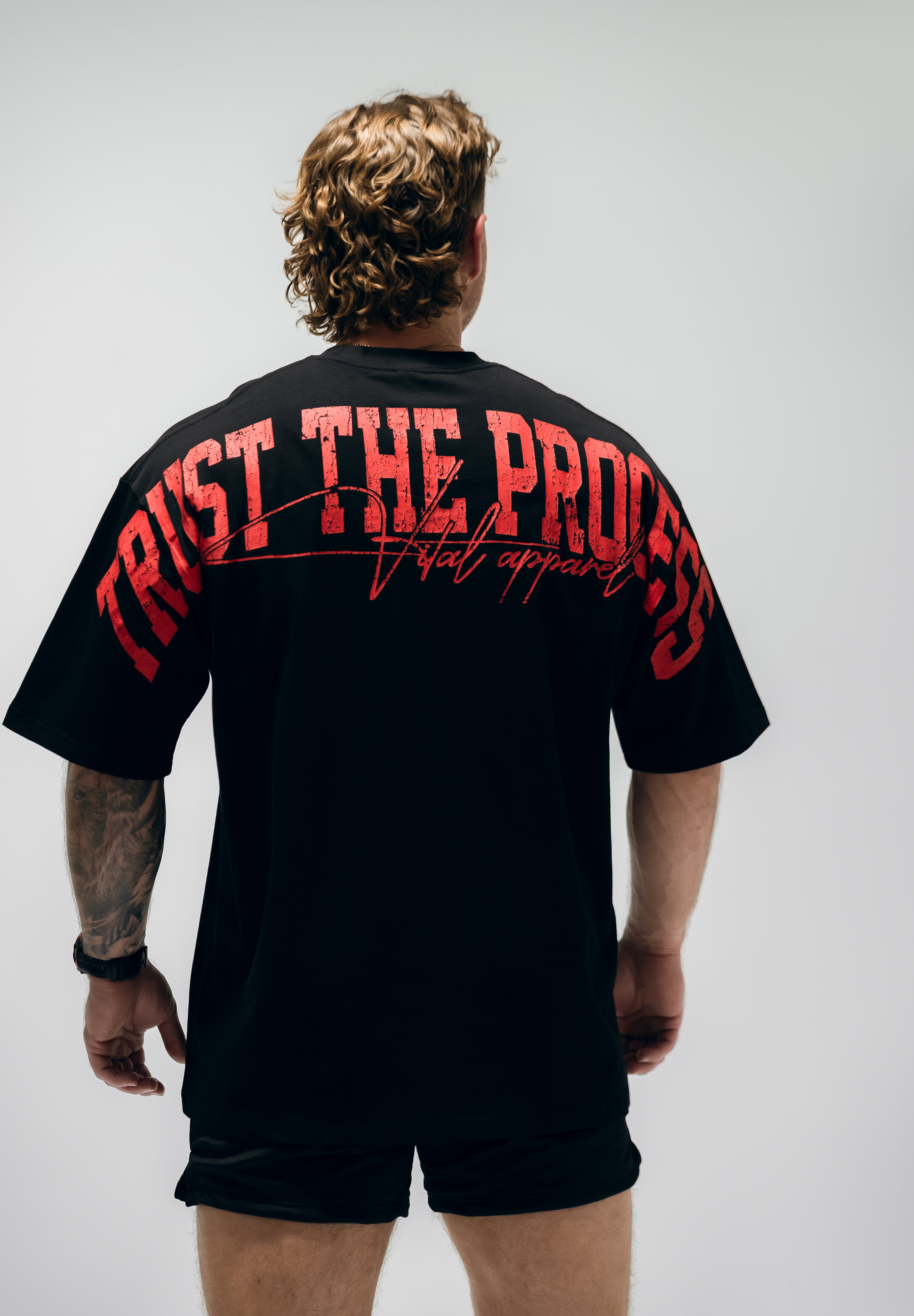 Oversized Pump Cover T-Shirt - TTP Distressed Red