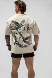 Oversized Pump Cover T-Shirt - Rebel T Cream