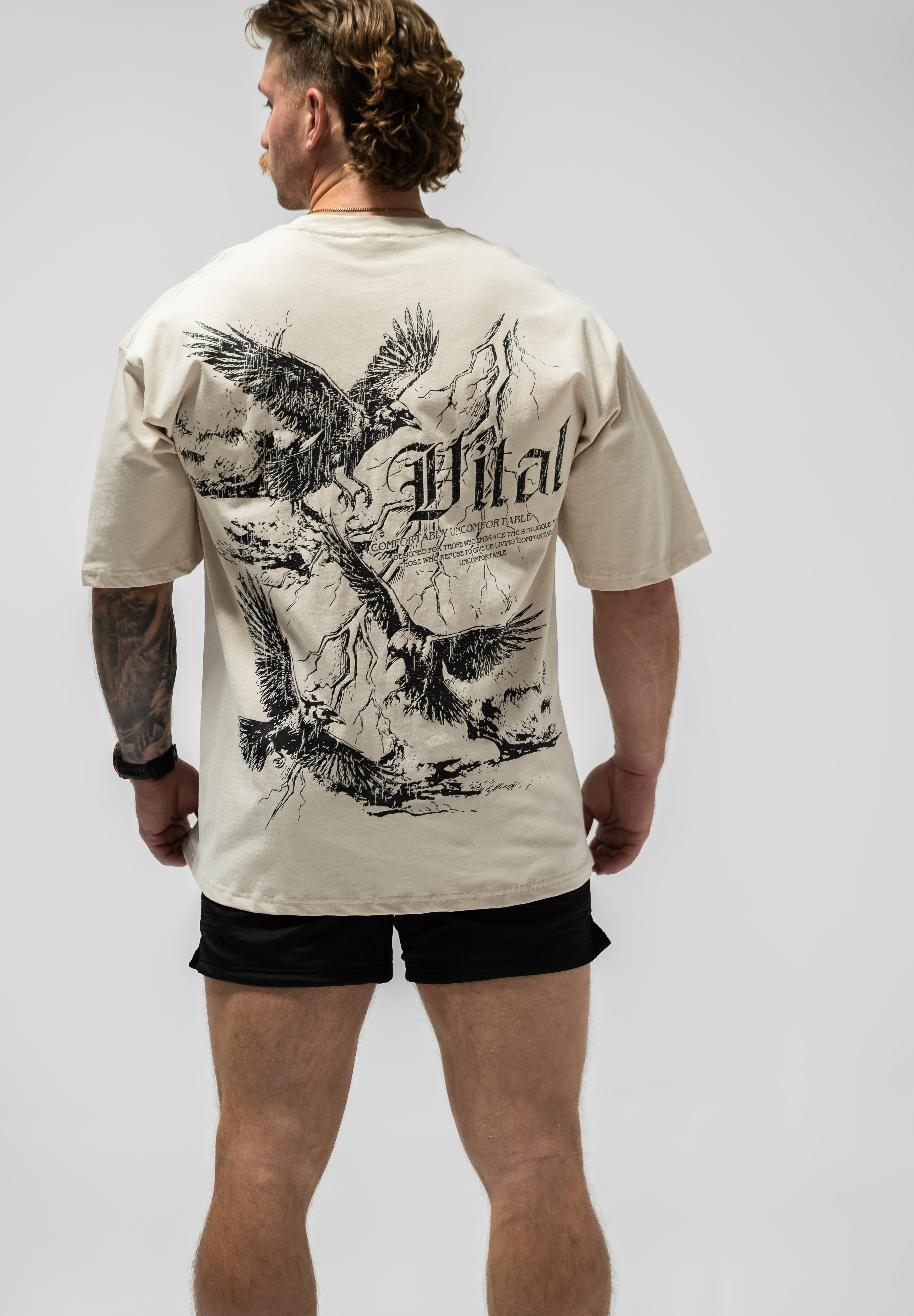 Oversized Pump Cover T-Shirt - Rebel T Cream