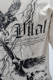 Oversized Pump Cover T-Shirt - Rebel T Cream