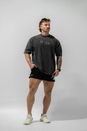 Oversized Pump Cover T-Shirt - Signature T Gray Acid