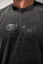 Oversized Pump Cover T-Shirt - Signature T Gray Acid