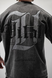 Oversized Pump Cover T-Shirt - Signature T Gray Acid