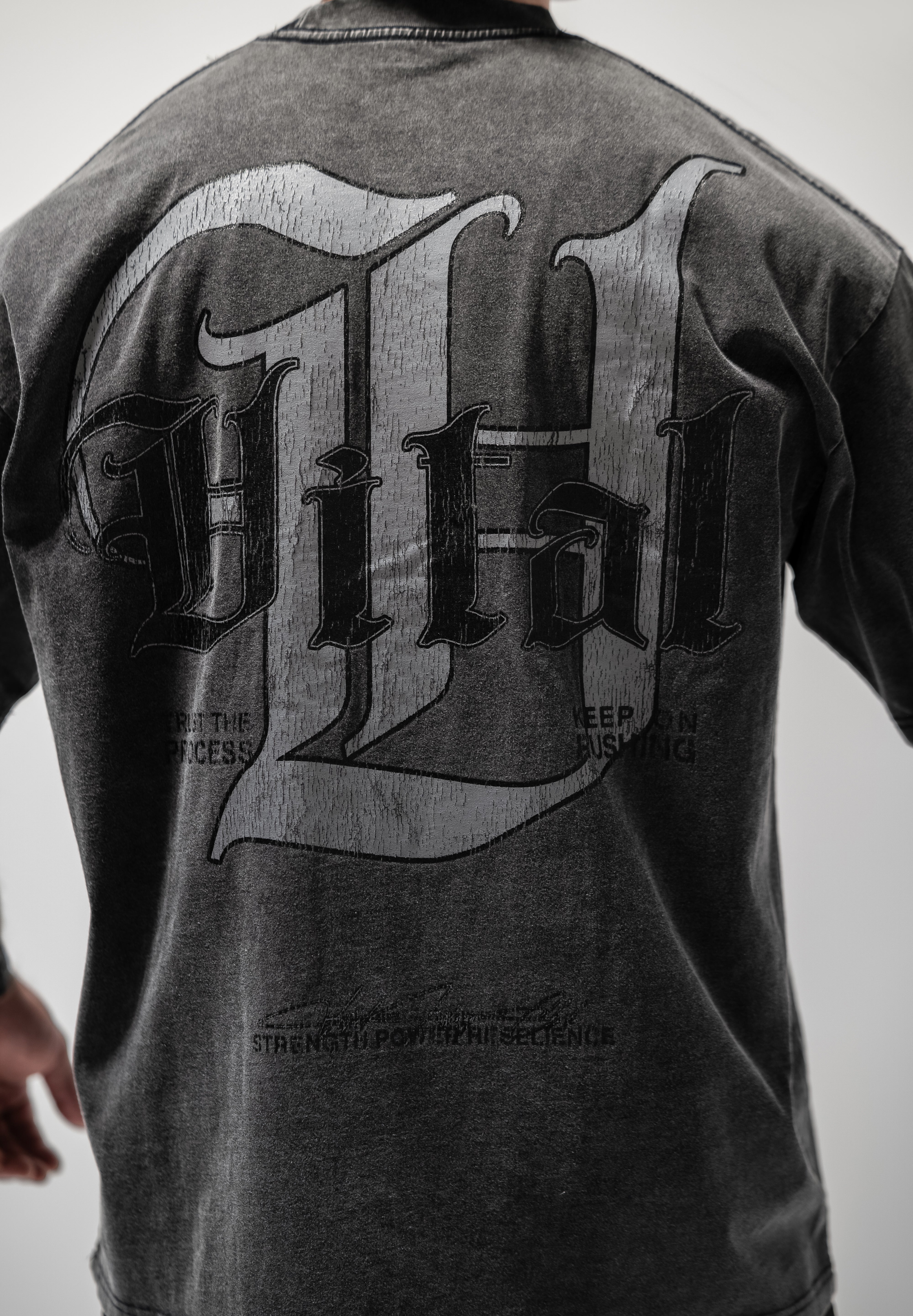 Oversized Pump Cover T-Shirt - Signature T Gray Acid