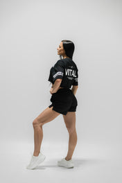 Oversized Crop T-Shirt - Sleeve T