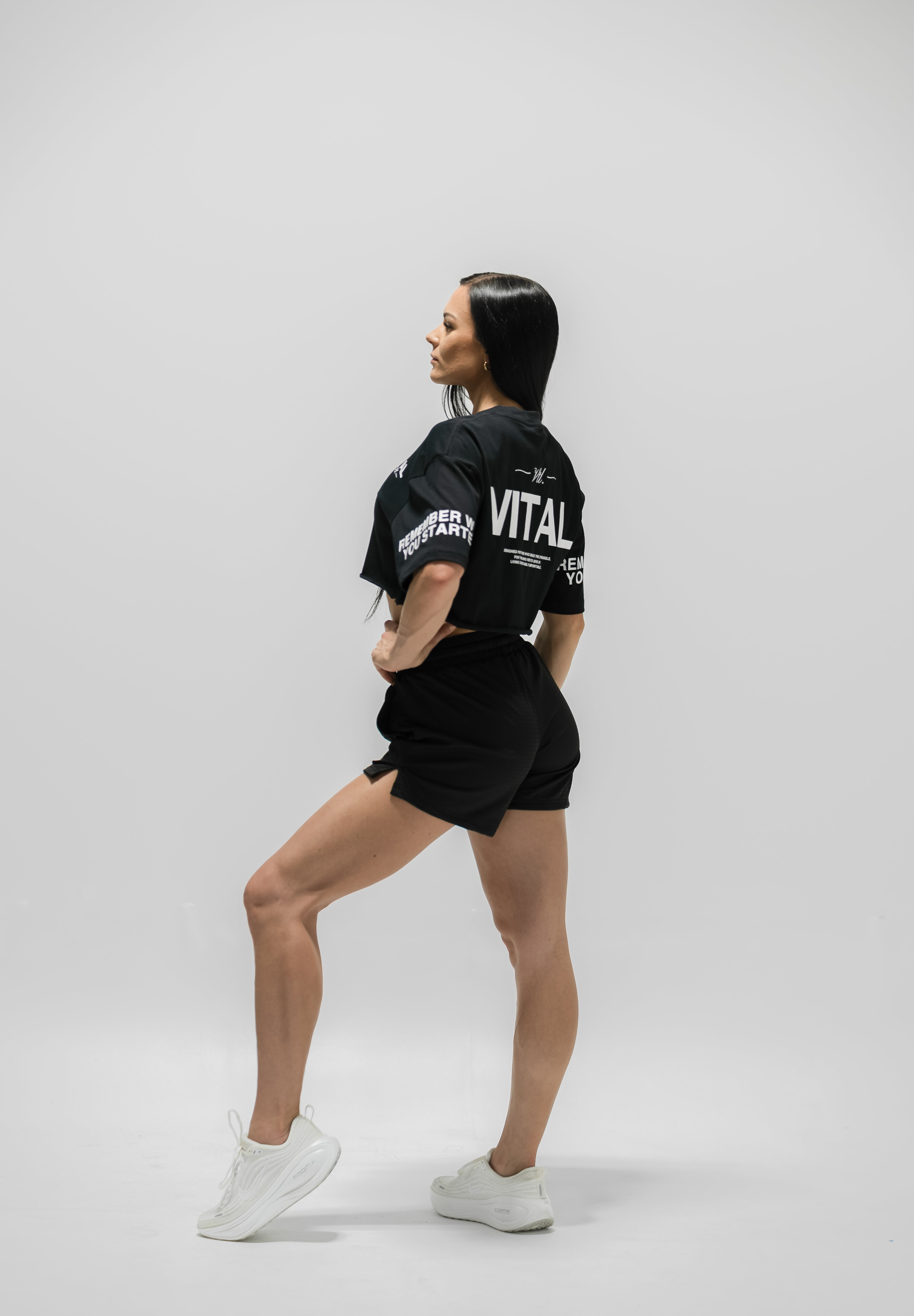 Oversized Crop T-Shirt - Sleeve T