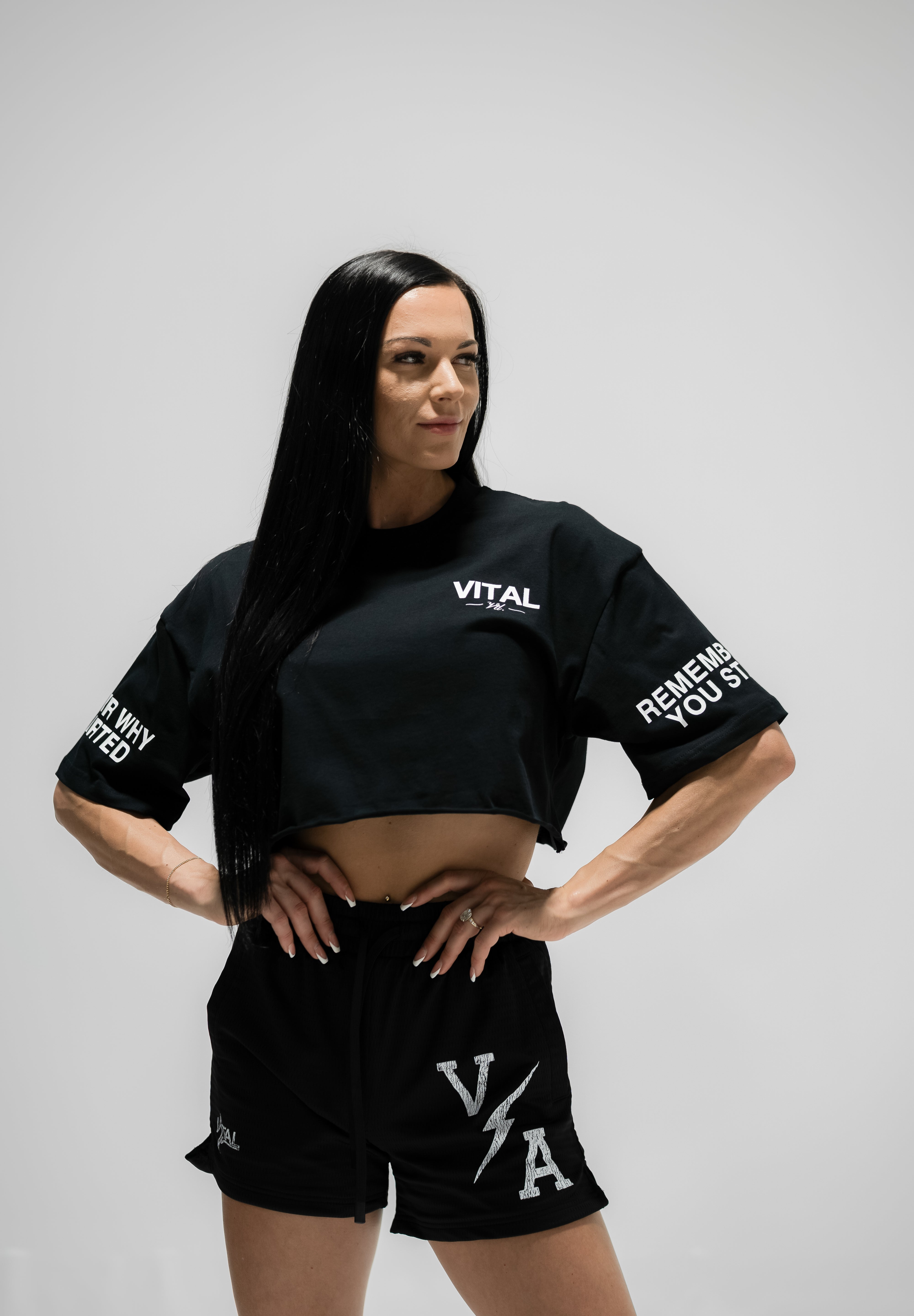 Oversized Crop T-Shirt - Sleeve T
