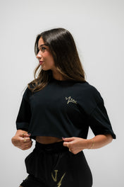 Oversized Crop T-Shirt - VITAL APPAREL Trust the Process Forest Camo