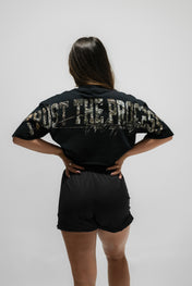 Oversized Crop T-Shirt - VITAL APPAREL Trust the Process Forest Camo