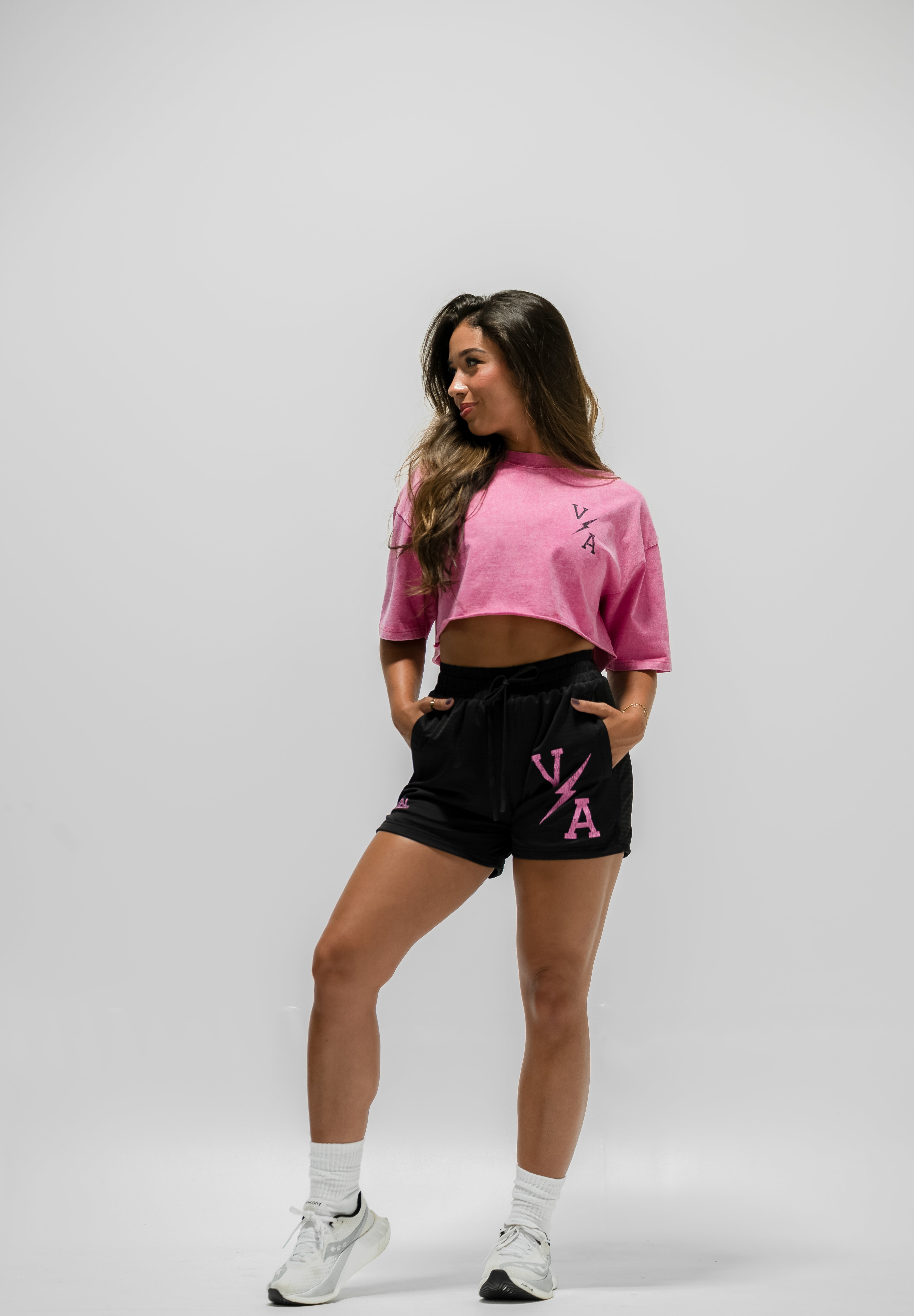 Oversized Crop T-Shirt - Iron Therapy OE Pink Acid