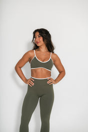 Luxe Tempo Bra - Moss Green