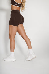 Luxe 4" Scrunch Butt Shorts - Mocha