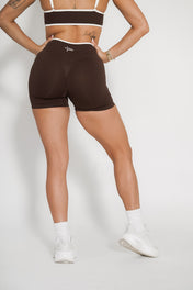 Luxe 4" Scrunch Butt Shorts - Mocha