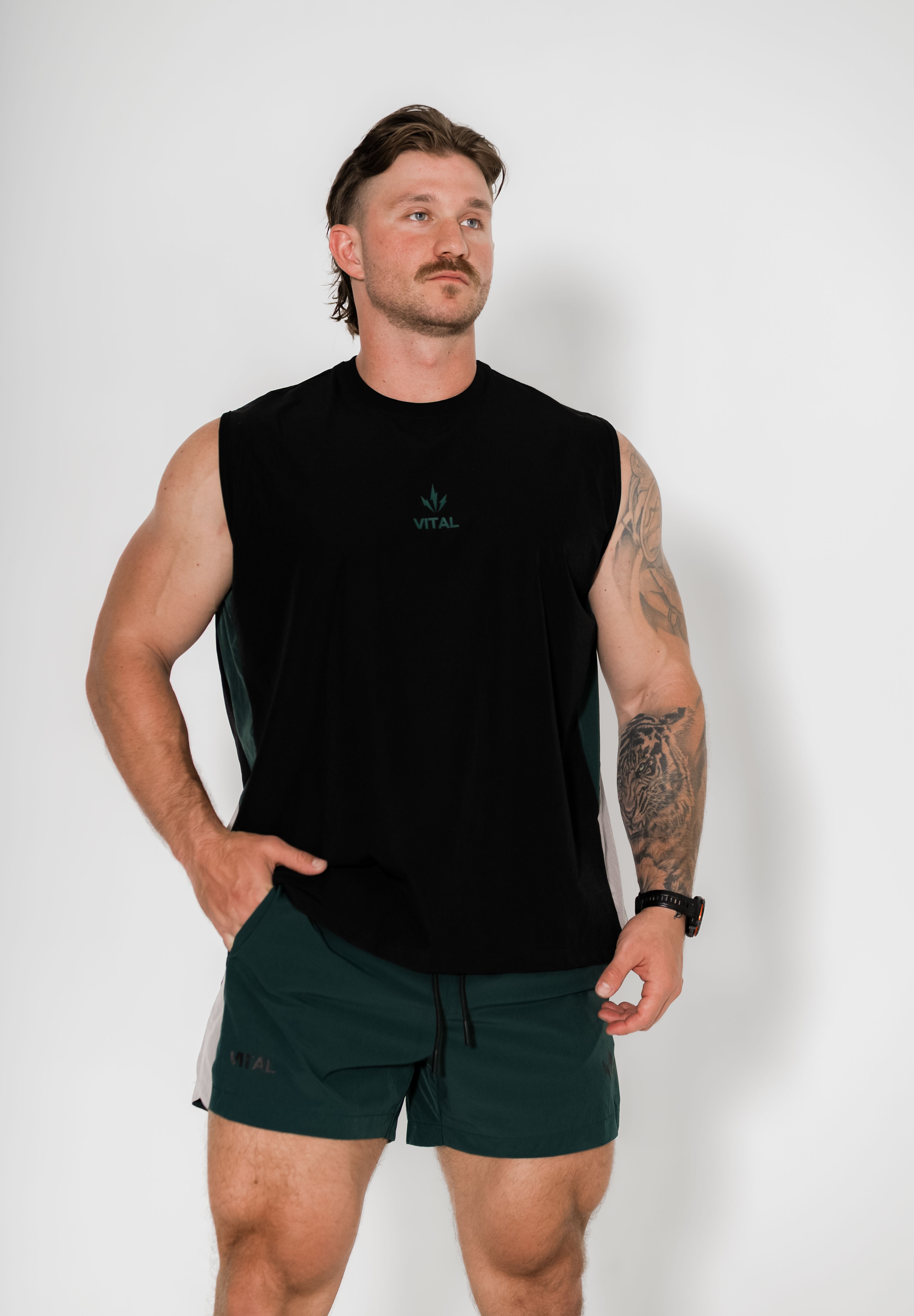 Momentum Cut Off Tank - Forest/Slate