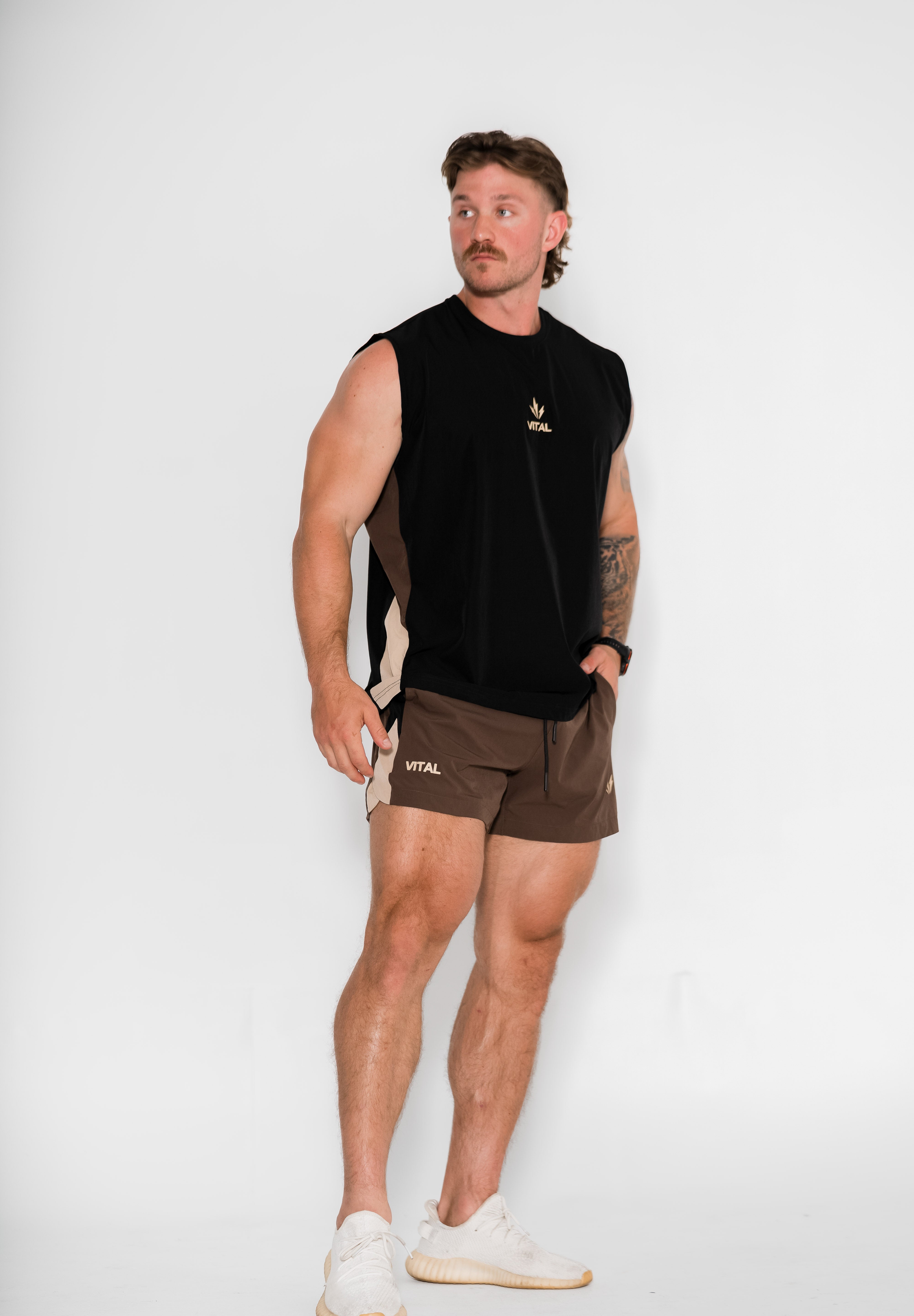 Momentum Cut Off Tank - Mocha/Sand