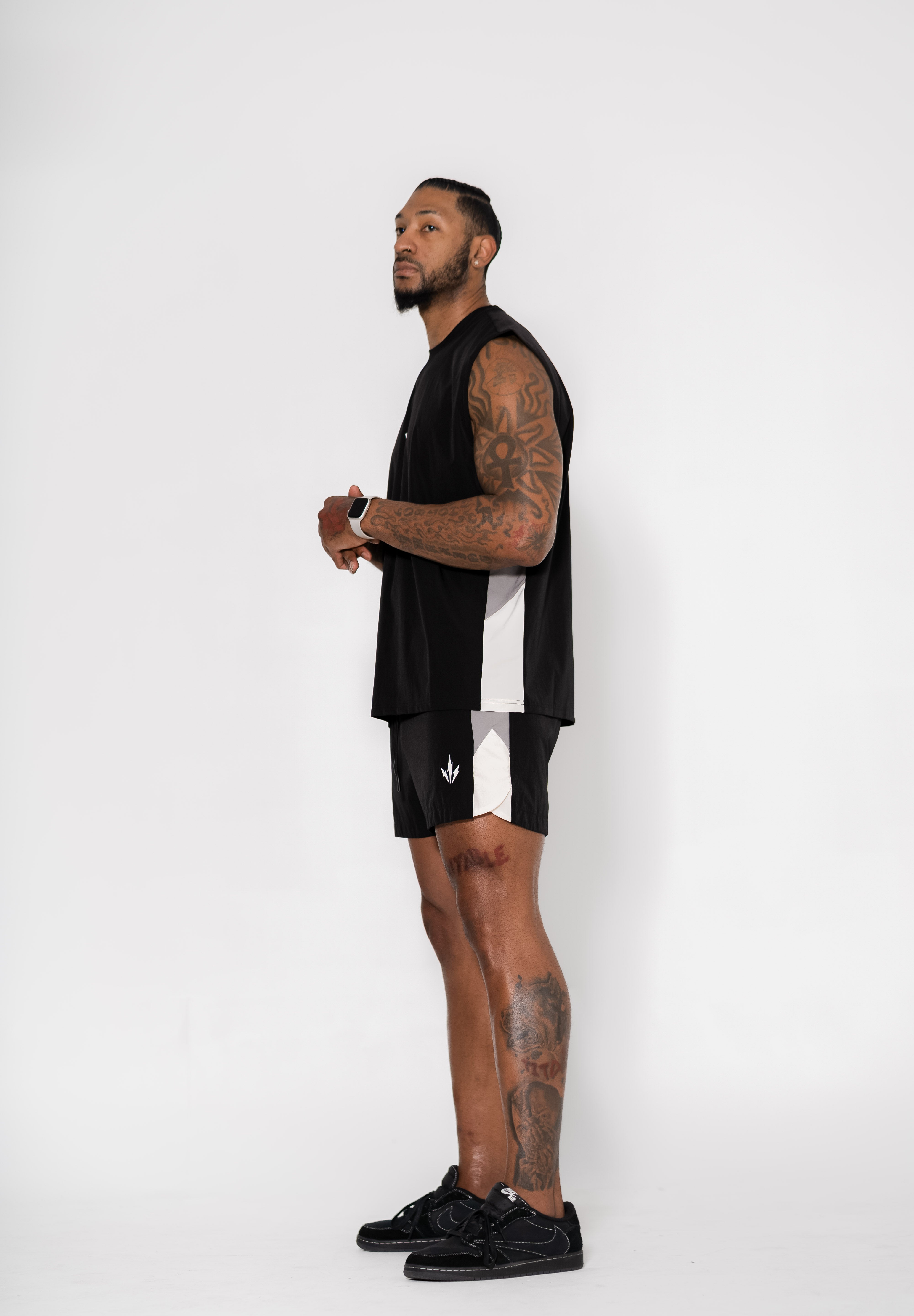 Momentum Cut Off Tank - Gray/Cream