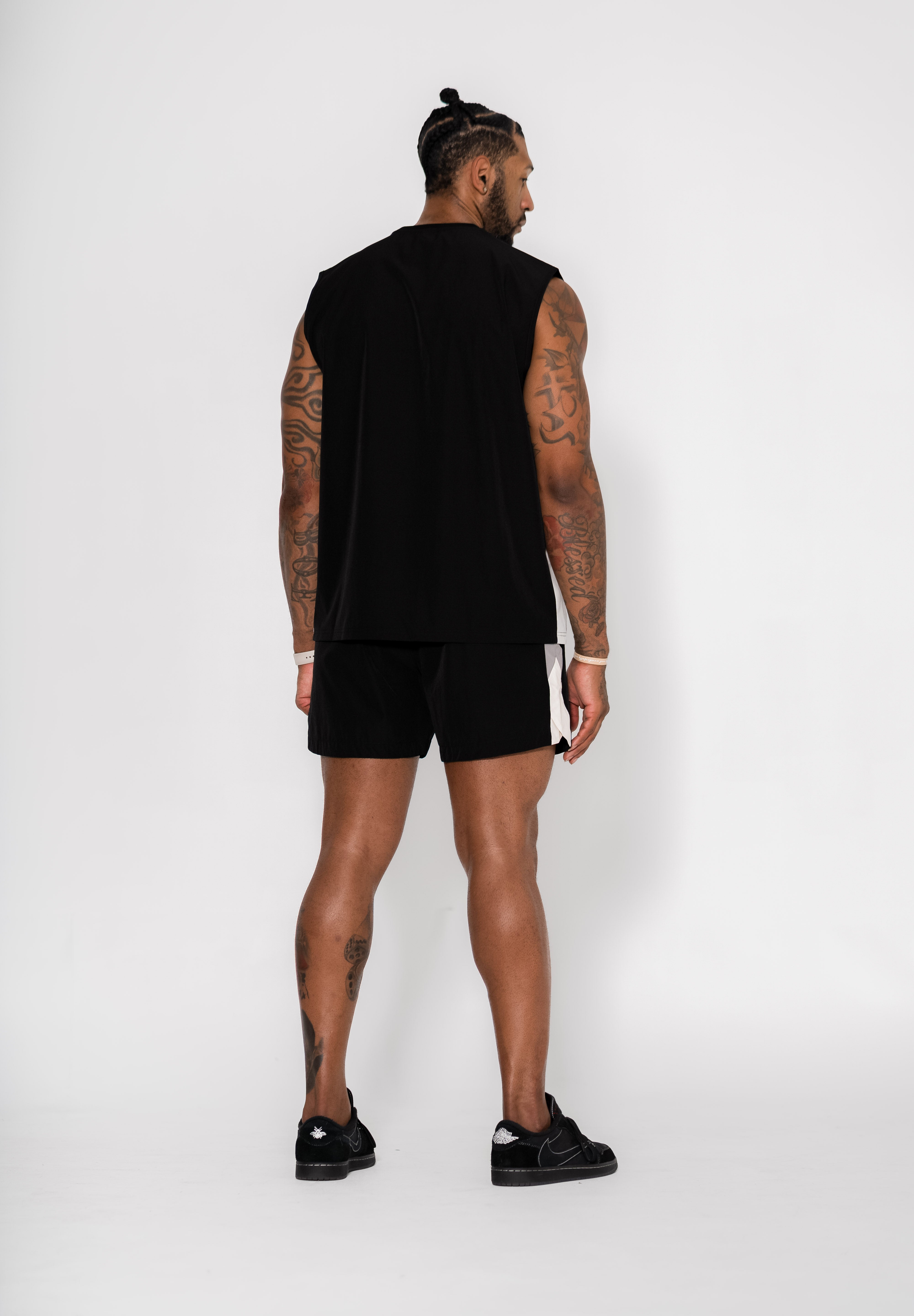 Momentum Cut Off Tank - Gray/Cream