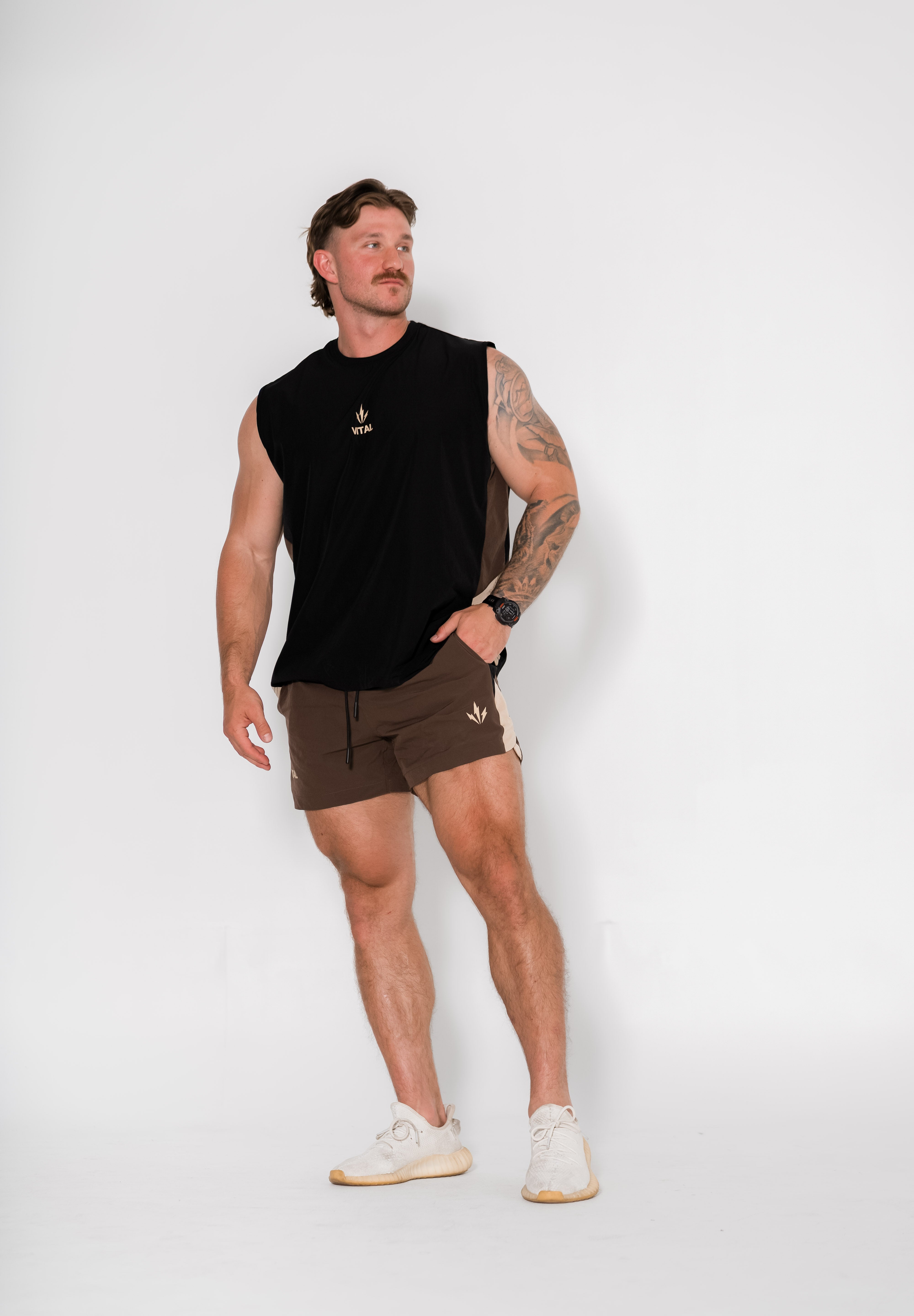 Momentum Cut Off Tank - Mocha/Sand