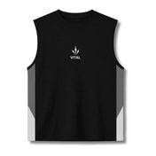 Momentum Cut Off Tank - Gray/Cream