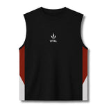 Momentum Cut Off Tank - Red/Cream