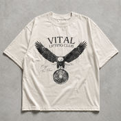 Oversized Pump Cover T-Shirt - Free Your Mind Cream