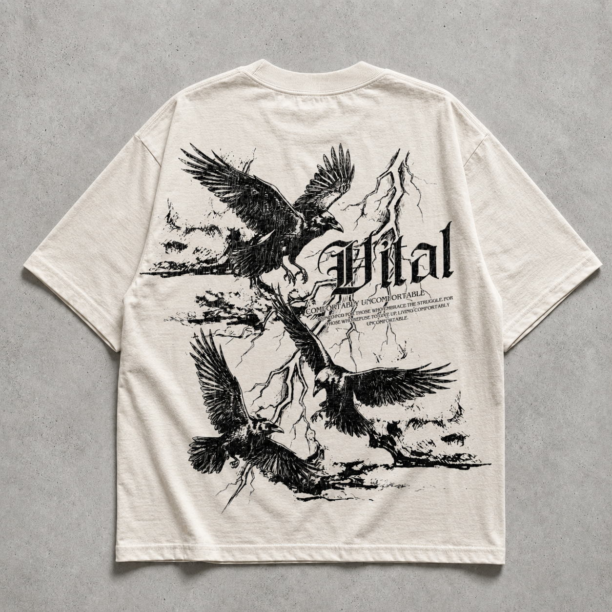 Oversized Pump Cover T-Shirt - Rebel T Cream