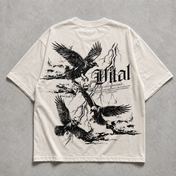 Oversized Pump Cover T-Shirt - Rebel T Cream