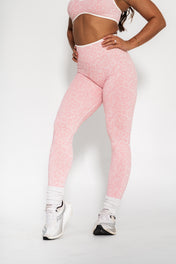 Luxe Seamless Scrunch Butt Leggings - Pink Leopard