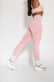 Luxe Seamless Scrunch Butt Leggings - Pink Leopard