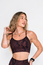 Elevate Adjustable Seamless Bra - Mocha Snake Skin