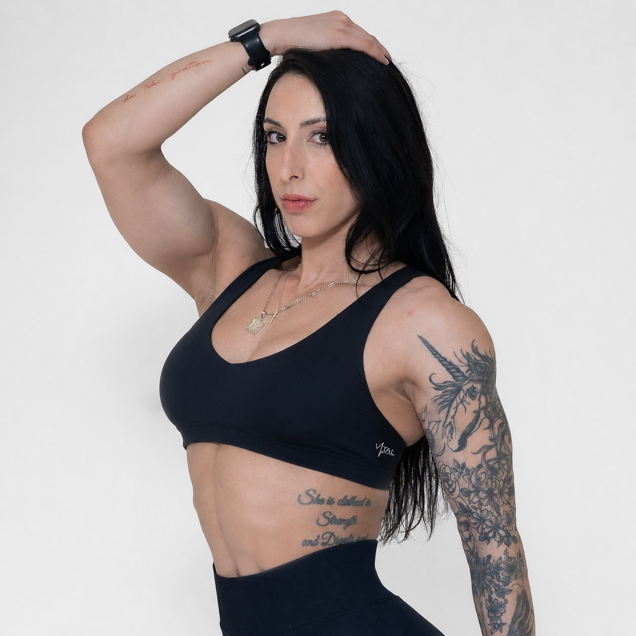 Seamless Sports Bra Black