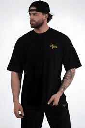 Oversized Pump Cover T-Shirt - VITAL APPAREL Trust the Process Distressed Yellow