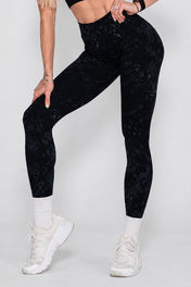 Pinnacle Seamless Scrunch Butt Leggings - Grunge Paisley