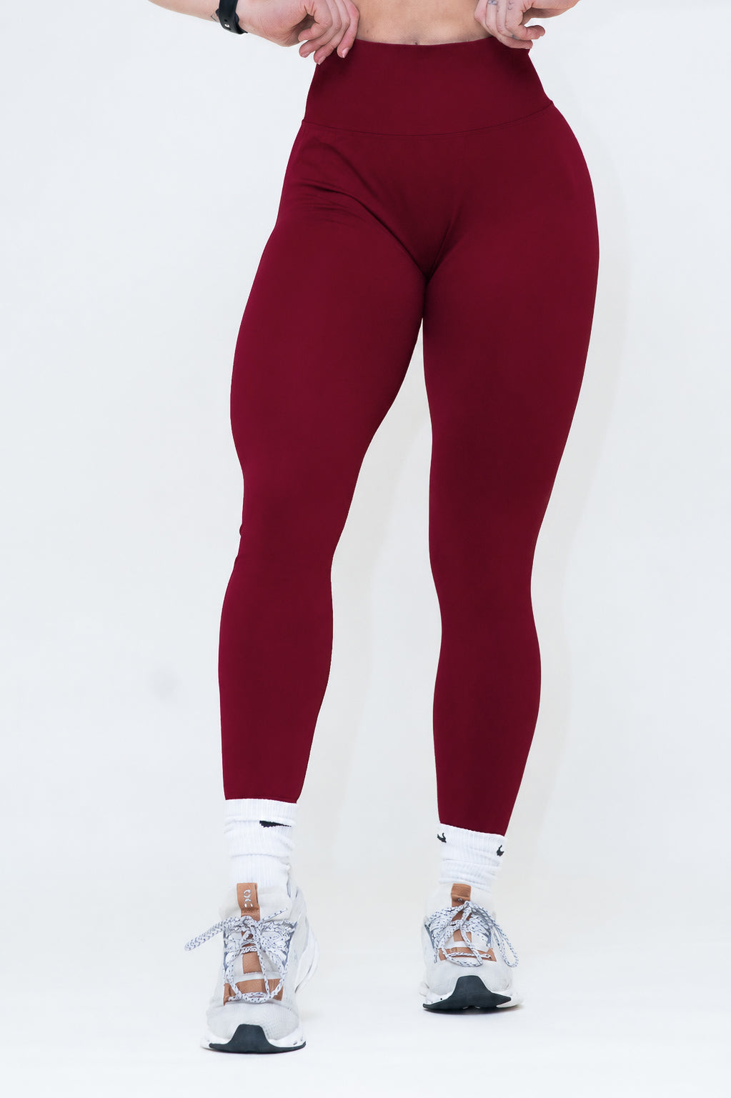 Seamless High Waist Leggings Deep Maroon