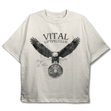 Oversized Pump Cover T-Shirt - Free Your Mind Cream