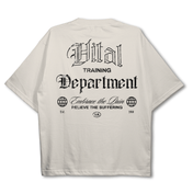 Oversized Pump Cover T-Shirt - Beige Training Dept