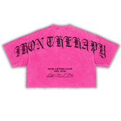 Oversized Crop T-Shirt - Iron Therapy OE Pink Acid