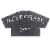 Oversized Crop T-Shirt - Iron Therapy OE Black Acid