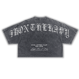 Oversized Crop T-Shirt - Iron Therapy OE Black Acid