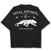 Oversized Pump Cover T-Shirt -Focus T Black/White