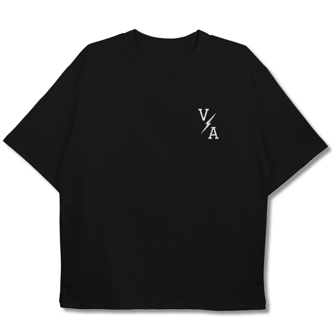 Oversized Pump Cover T-Shirt -Focus T Black/White